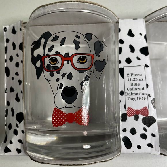 Kitchen Dalmatian Glassware 2 Glasses 1125oz Super Cute For Any